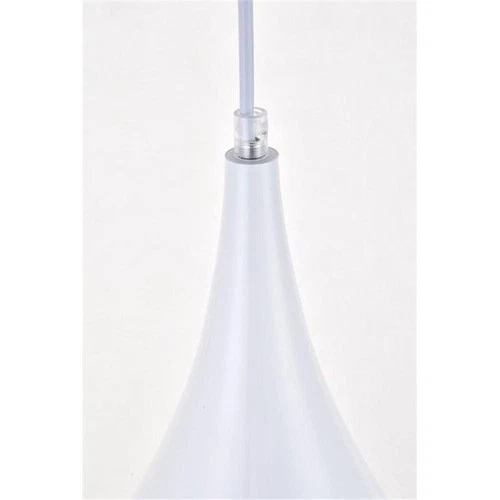 Living District Nora 1-Light Modern Aluminum Pendant in White - Picture 7 of 7
