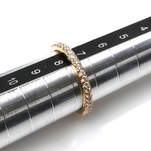 TIFFANY Co. Tiffany Co. K18PG Pink Gold Half Eternity Solrest Ring Diamond N