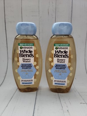 (Pack of 2) Garnier Whole Blends Honey Water Moisture Restoring Shampoo, 12.5oz 