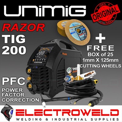 UNIMIG Razor TIG 200 ACDC Welder + T2 Torch AC/DC Welding Machine U12002K
