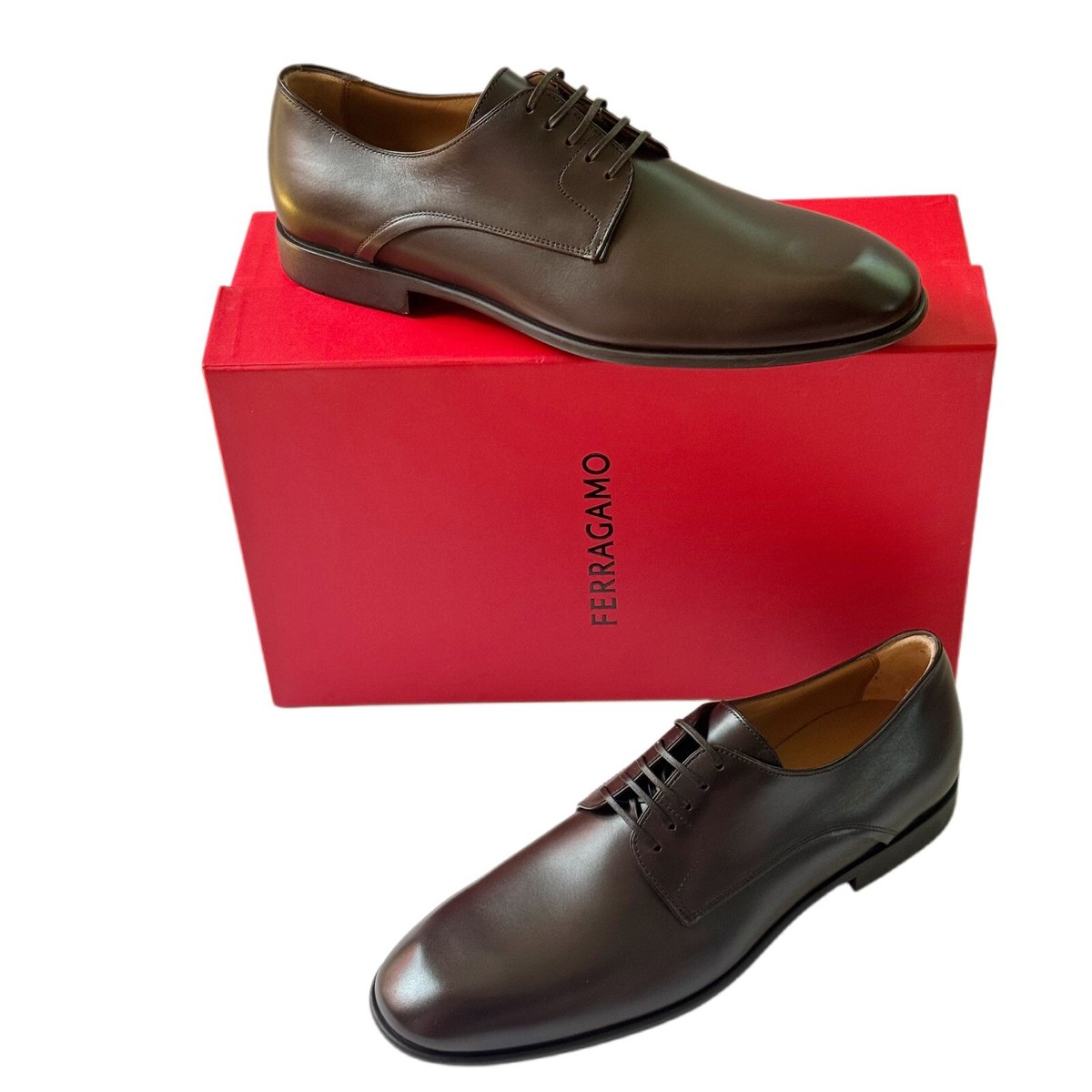 Ferragamo Dress Italian Leather Shoes Fosco 10.5 E Oxford  display picture 2