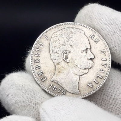 1879 R 5 Lire Italy Coin Umberto I Silver (MO3703-) | eBay
