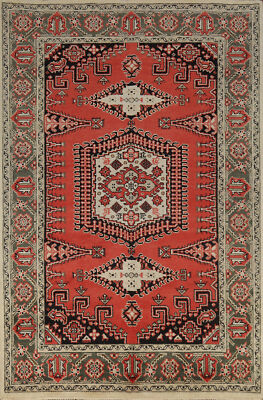 Authentic Viss Indian Handmade Rug Traditional Design Wool Craftsmanship 6x9