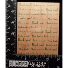 HERO ARTS RUBBER STAMPS S1615 THANK YOU WORDPRINTS BACKGROUNDS 1192