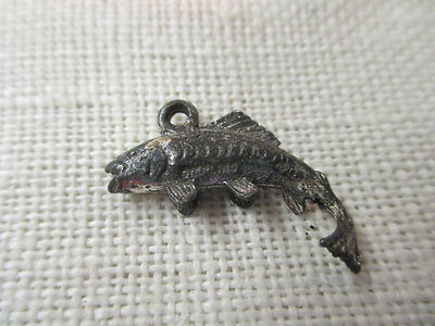 Vintage Sterling Silver Charm Trout 