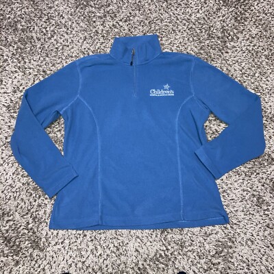 Port Authority Large Women s Fleece 1/4 Zip Blue Hospital Logo