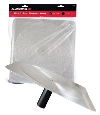 BLACKSPUR Plastering Hawk Aluminium - Metal Trowel Tool Holds Plasterers Plaster - 325mm