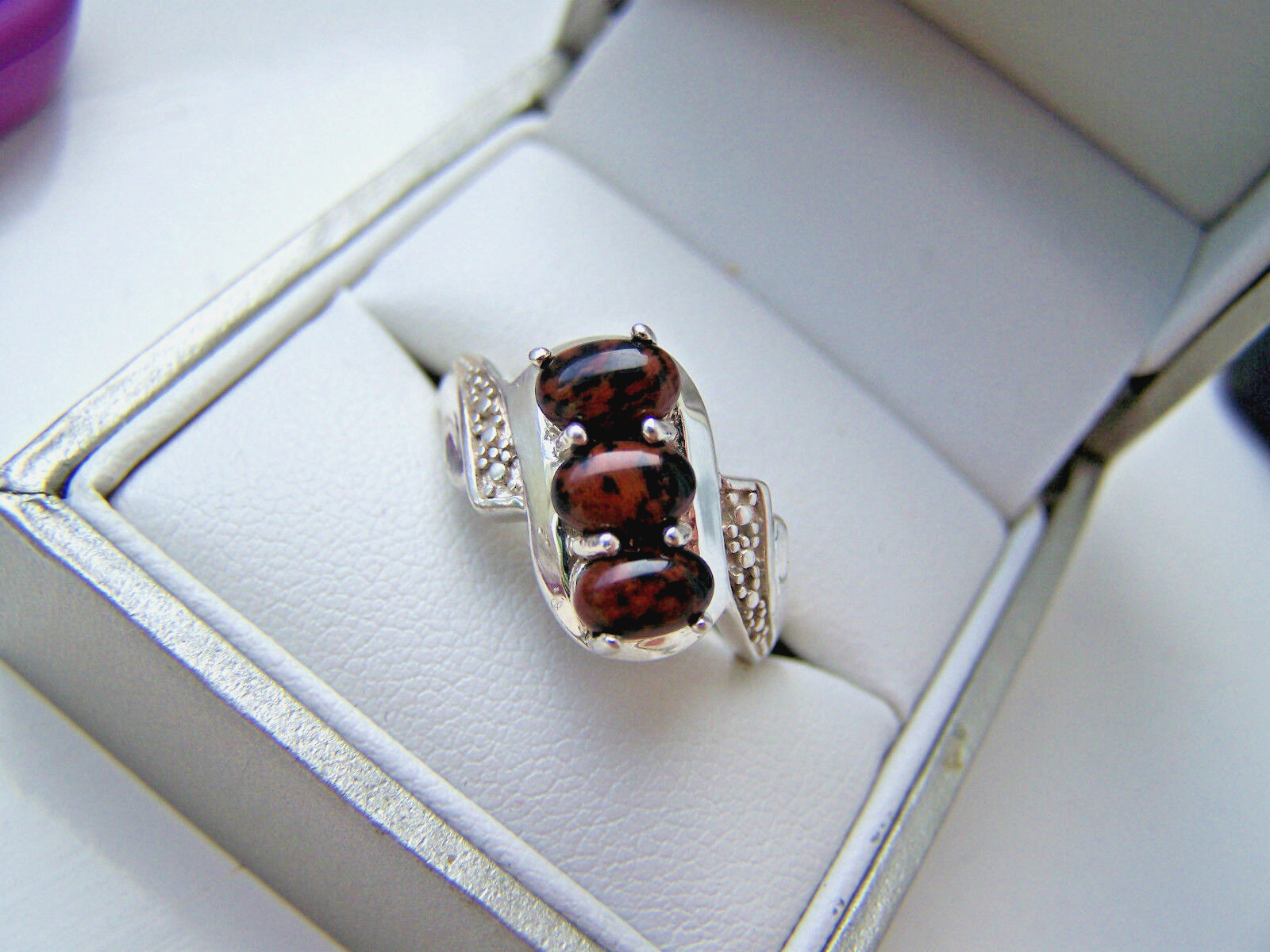 GORGEOUS 925 SOLID STERLING SILVER AGATE TRILOGY … - image 2