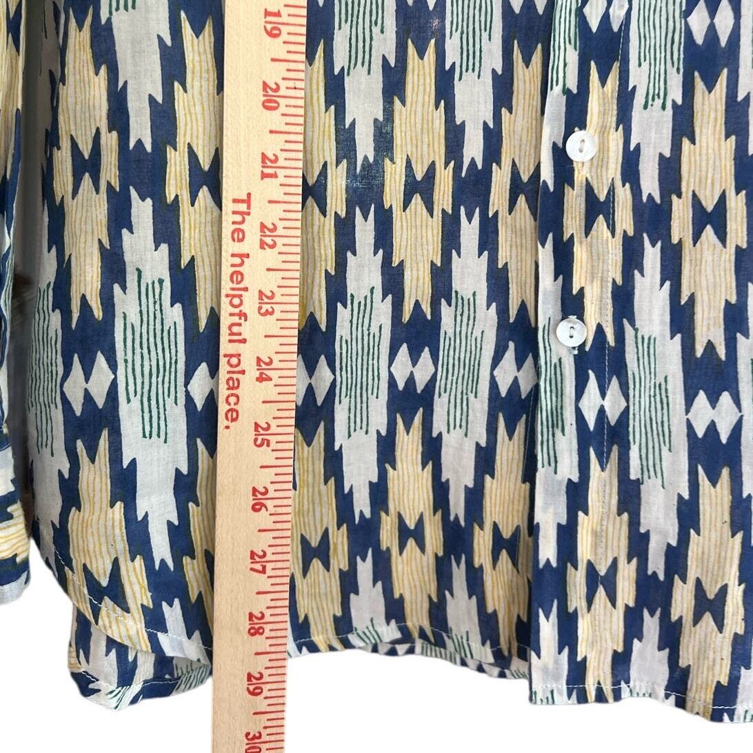 Roberta Roller Rabbit Aztec Button Down Long Slee… - image 5