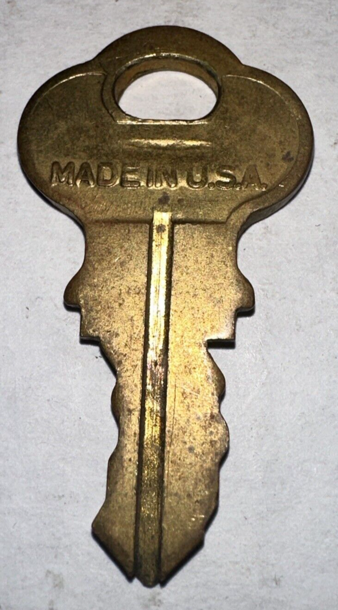 Vintage CHICAGO LOCK Co Brass Key Made in USA #NC591 Bulk Peanut