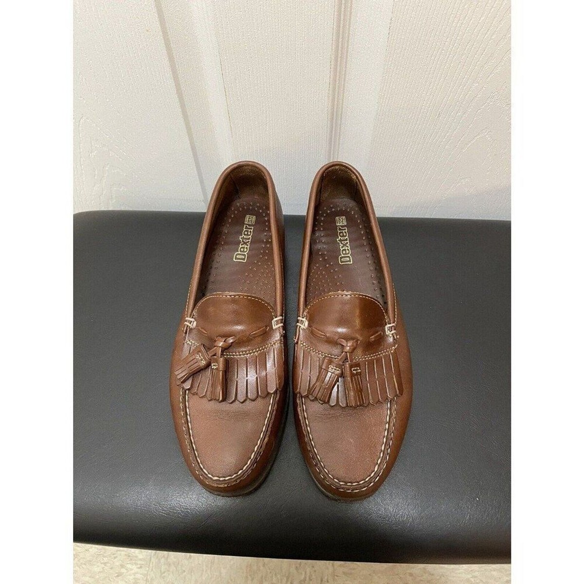Dexter Men\'s Brown Leather Tassel Kiltie Loafers Dexter Women main image 3