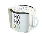 Christmas Mug Holiday Enamel Mug HO HO XO Funny Christmas Holiday Campfire Mug