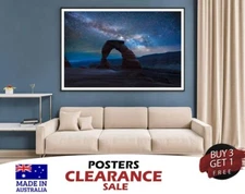 Delicate Arch Milky Way View 70x50cm Poster Prints