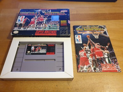 Tecmo Super NBA Basketball Super Nintendo SNES OVP CIB Boxed NTSC
