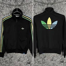 Womens Adidas Firebird Track Jacket Big Trefoil Logo Full Zip Sportswear Size 36