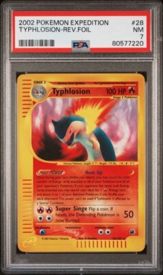 Pokémon TCG Typhlosion Expedition 65/165 Reverse Holo Rare PSA 7