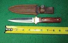 Combat Ready, Dagger And Sheath 4.5" With Original Leather Sheath