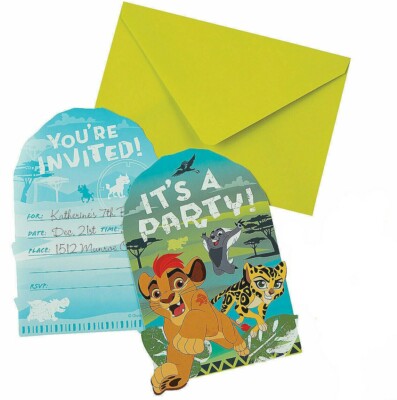 Lion Guard Postcard Invitations Boys Birthday Party Supplies Favor Stationary 8