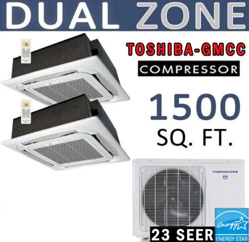 Ceiling Cassette Ductless Mini Split Air Conditioner Heat Pump