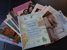 TOLE PAINTING CRAFT Instruction Books Vtg. Lot 12 FOLK ART Designs IV T50