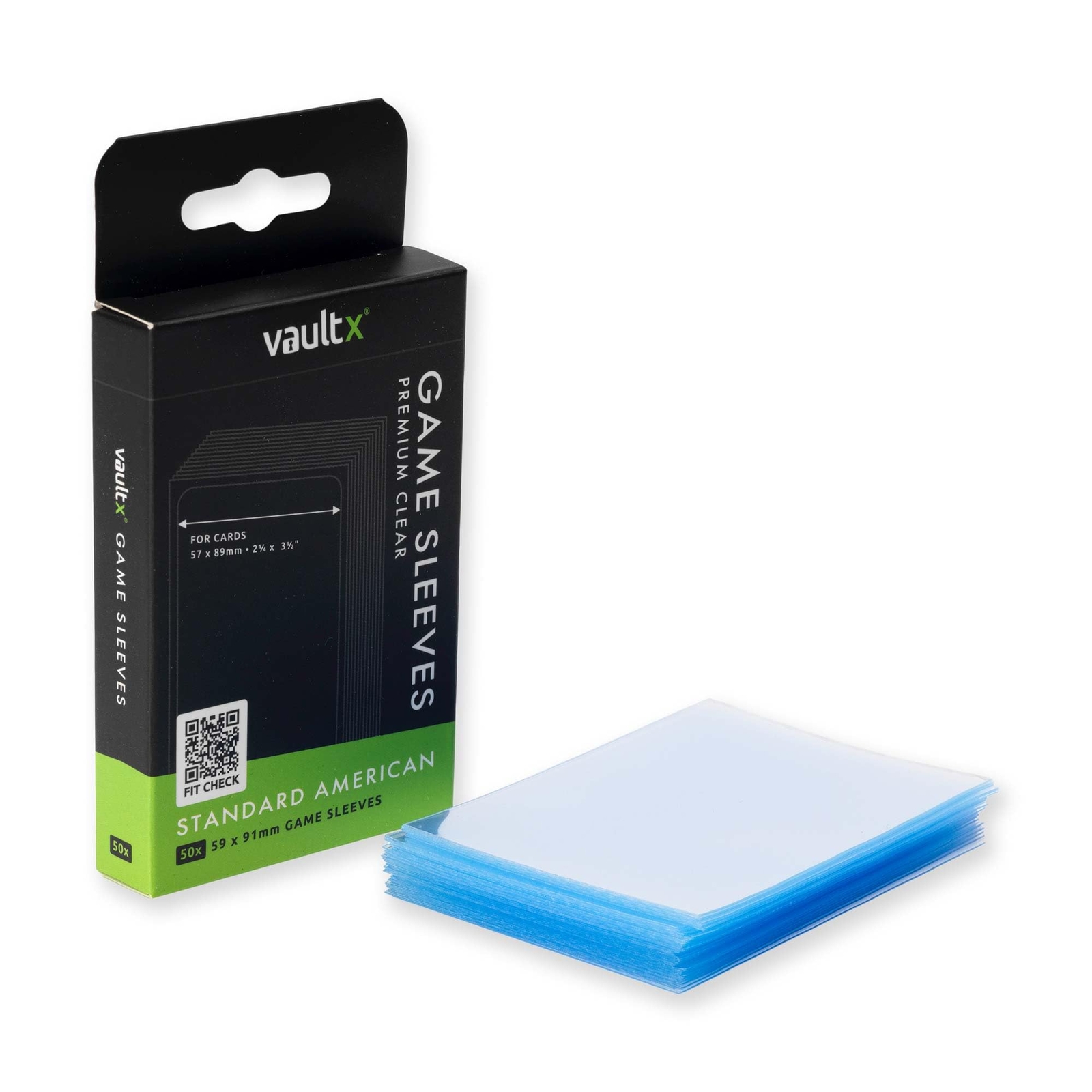 Vault X Standard American Board Game Sleeves for Cards of 57x89mm Protect, Prese