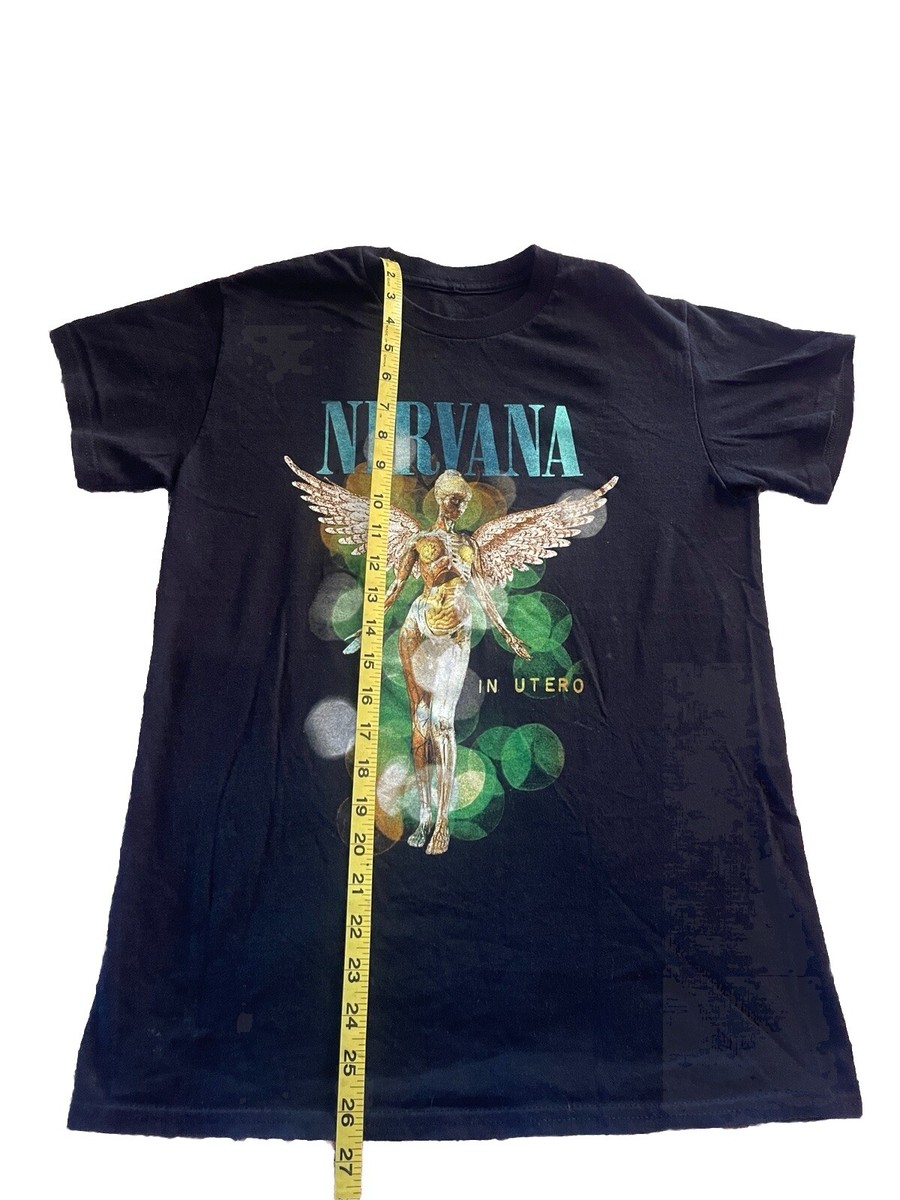 2000s Nirvana In Utero Album Artwork Band T-Shirt, Womens Black S 