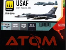 Mig Ammo #20900 ATOM Paint Set - USAF Modern Jets (4)