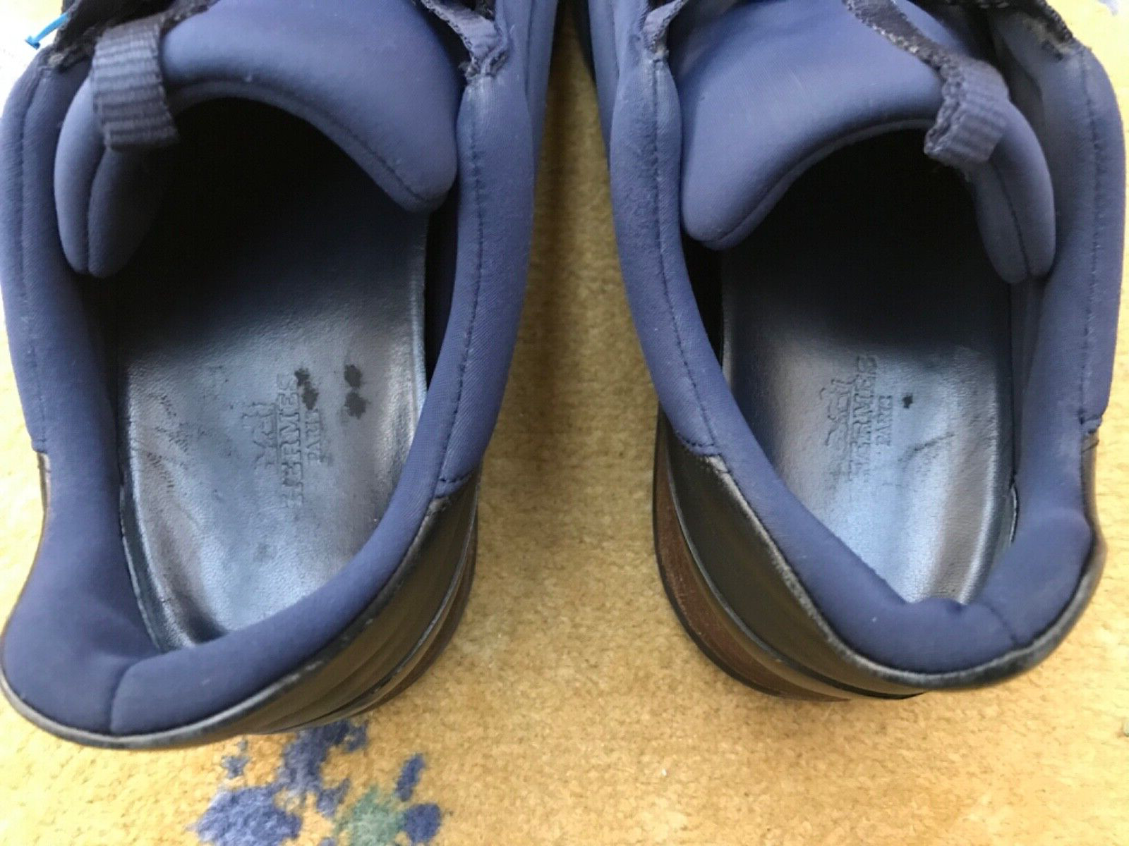 Hermes Trainers Sneaker Shoes Miles Blue Leather Suede Fabric UK 7.5 US 8.5 41.5 thumbnail 7