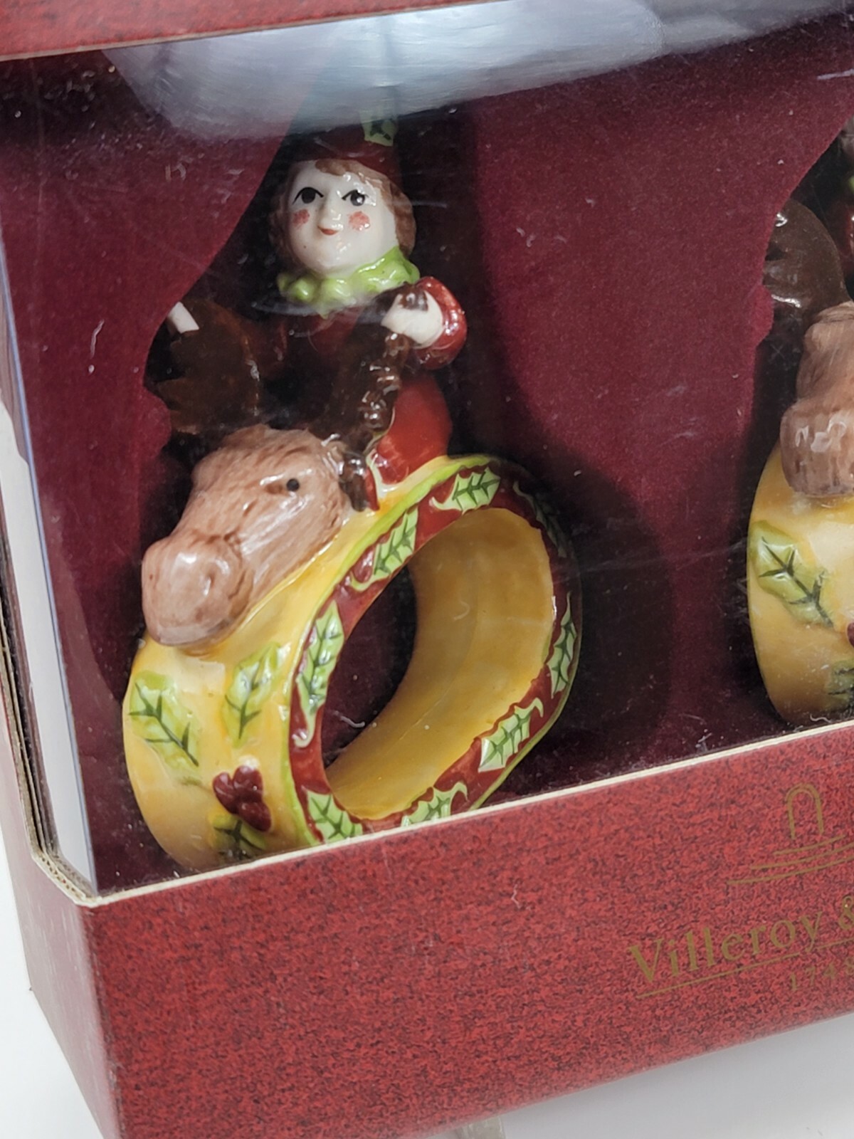 Villeroy & Boch Set of 2 Forest Friend Holiday Napkin Holders Reindeer