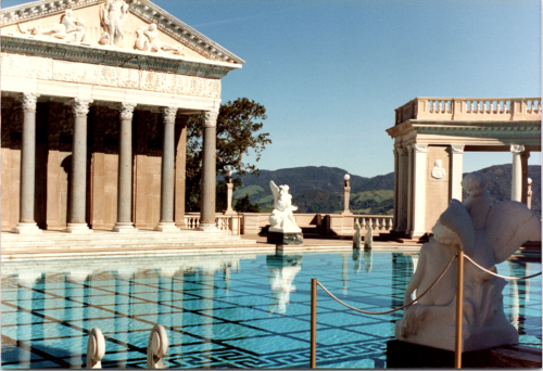 1990s Found Photo - Beautiful Hearst Castle Marble Pools In The California Hills - Picture 1 of 2