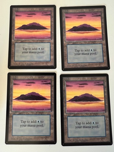 Magic the Gathering MTG Island v.2 Gold Beta NM- (Beta Bob)