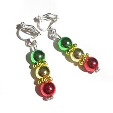 Ohrclips Clips rot goldf grün silberf Ohrringe zum Anklippen