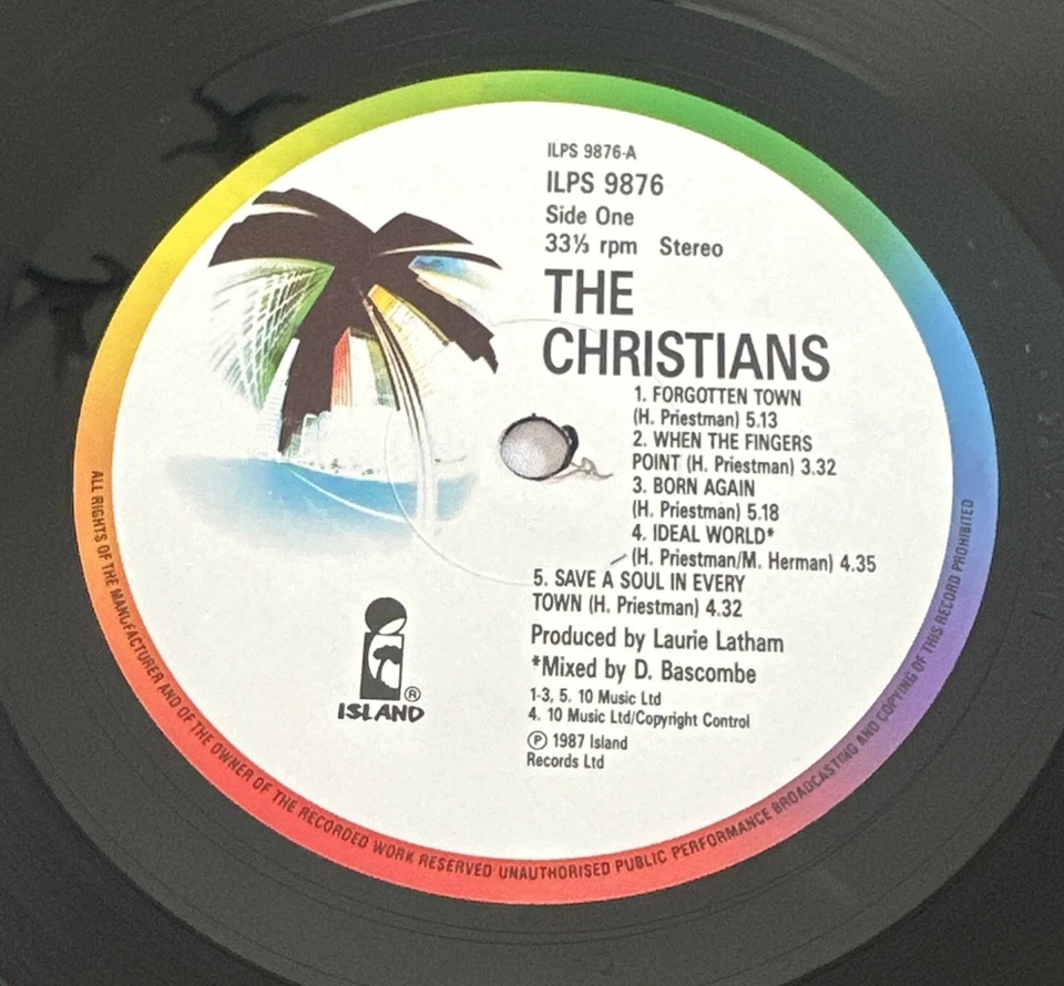 The Christians The Christians Vinyl LP Record ILPS 9876 Ex / Ex Foto 4 de 4
