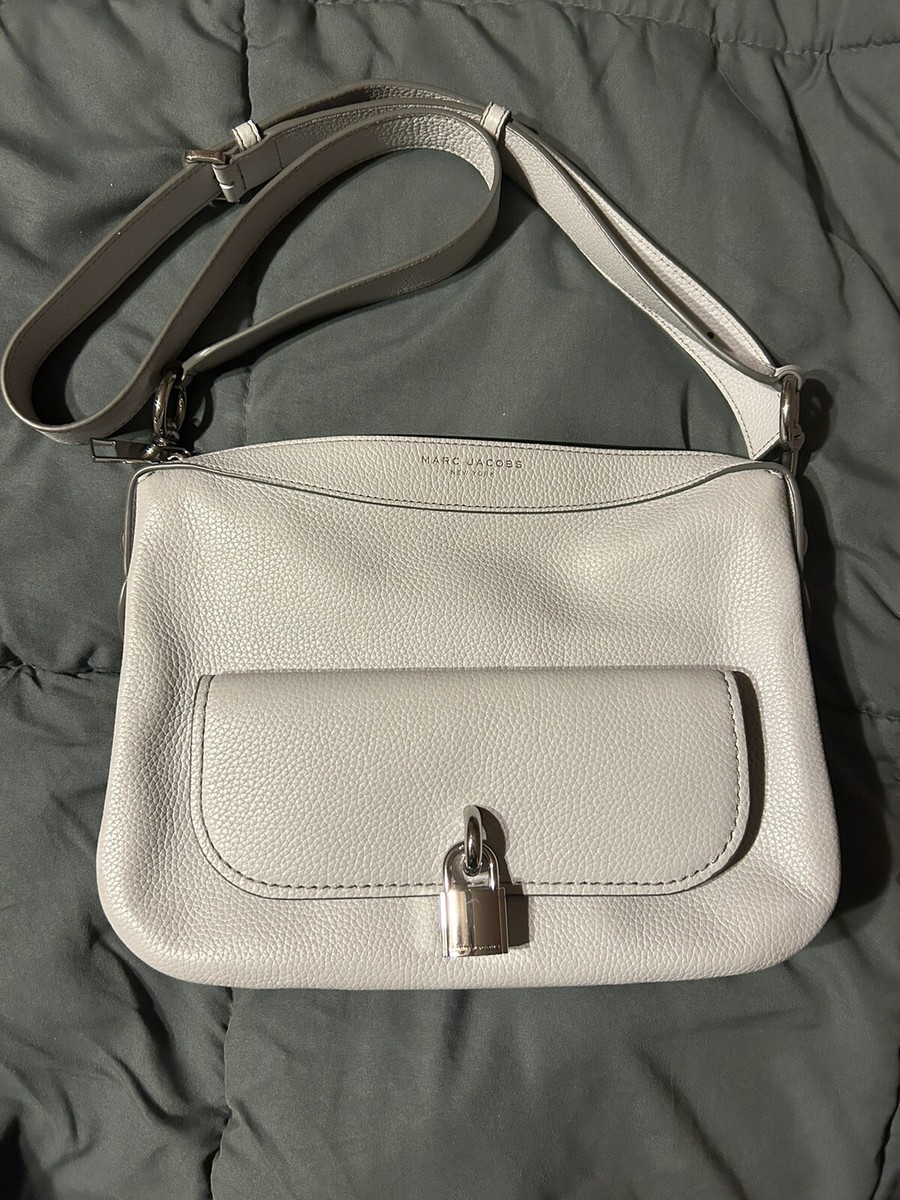 Marc jacobs leather messenger bag deals