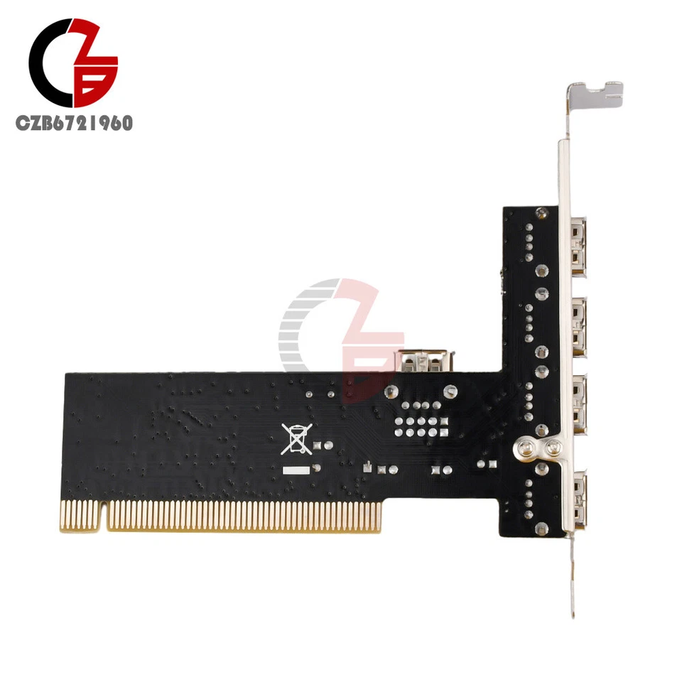 High Speed 480Mbps 5 Port USB 2.0 PCI Hub Card Controller Adapter Module - Image 2 of 4