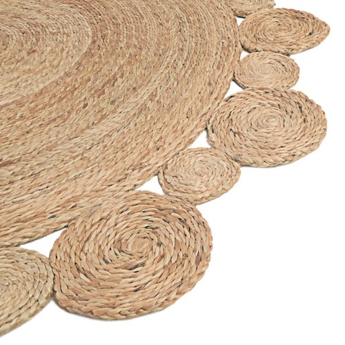 Jute Rug 100% Natural Braided style Area Carpet Rug handmade Reversible Oval Rug - Picture 6 of 17
