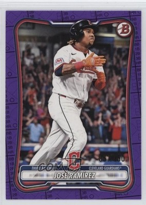 2026 Bowman Purple Pattern 57/250 Jose Ramirez José Ramírez #77 0xh3