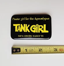 VINTAGE 1995 TANK GIRL MOVIE PROMO BUTTON LORI PETTY ICE-T STEAM PUNK COMIC PIN