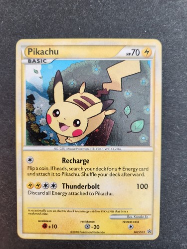 Pikachu HGSS03 - Black Star Promo Pokemon Card - Holo Rare 2010
