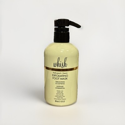 Whish Exfoliating Foot Mask fresh peach + freesia Intense Hydration 13 Oz 390ml