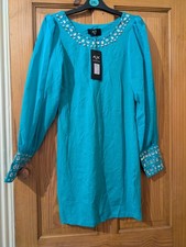 Embroidery Torquise Mid Level Kurta Dress. Size Ten.....