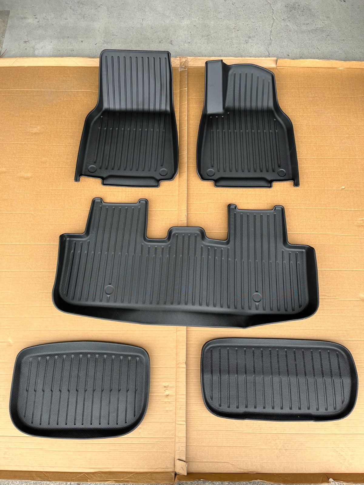 3D TPE All Weather Floor Mats Liner fit Telsa Model Y 2025-On Front Rear Storage