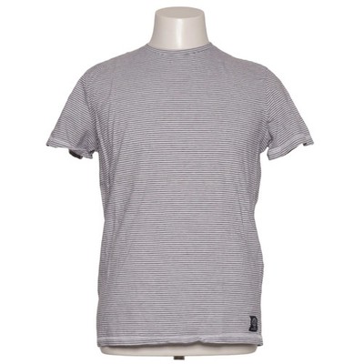 Tom Tailor, T-shirt, Größe: L, Weiß/Grau, Baumwolle, Streifen, Herren #loX
