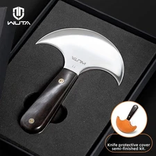 WUTA Half Round Blade Leather Cutting Knife Handmade Skiving  Leather Craft Tool