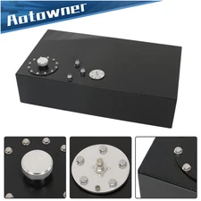 64L Aluminum Black 17 Gallo Fuel Cell Gas Tank w/ Cap + Level Sender Street Rod