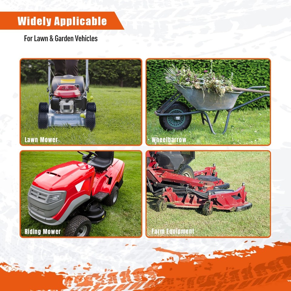 2 Packs 16x6.5-8 Lawn Mower Tires 16x6.5x8 16x6.50-8 Tractor Tubeless ...