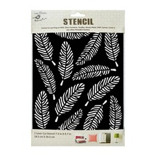 Little Birdie Reusable Stencil 7.3"X9.7"-Feathers