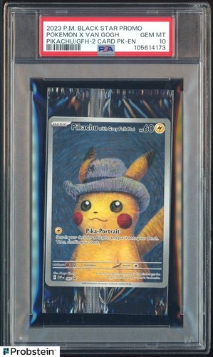 Pokemon Pikachu with Grey Felt hat Van Gogh 085 Graded Sealed Promo PSA 10
