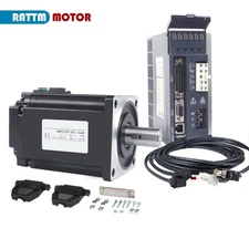 【US】Professional 1000W 1KW AC Servo Motor Kit 220V 6000rpm 23Bit Optical Encoder