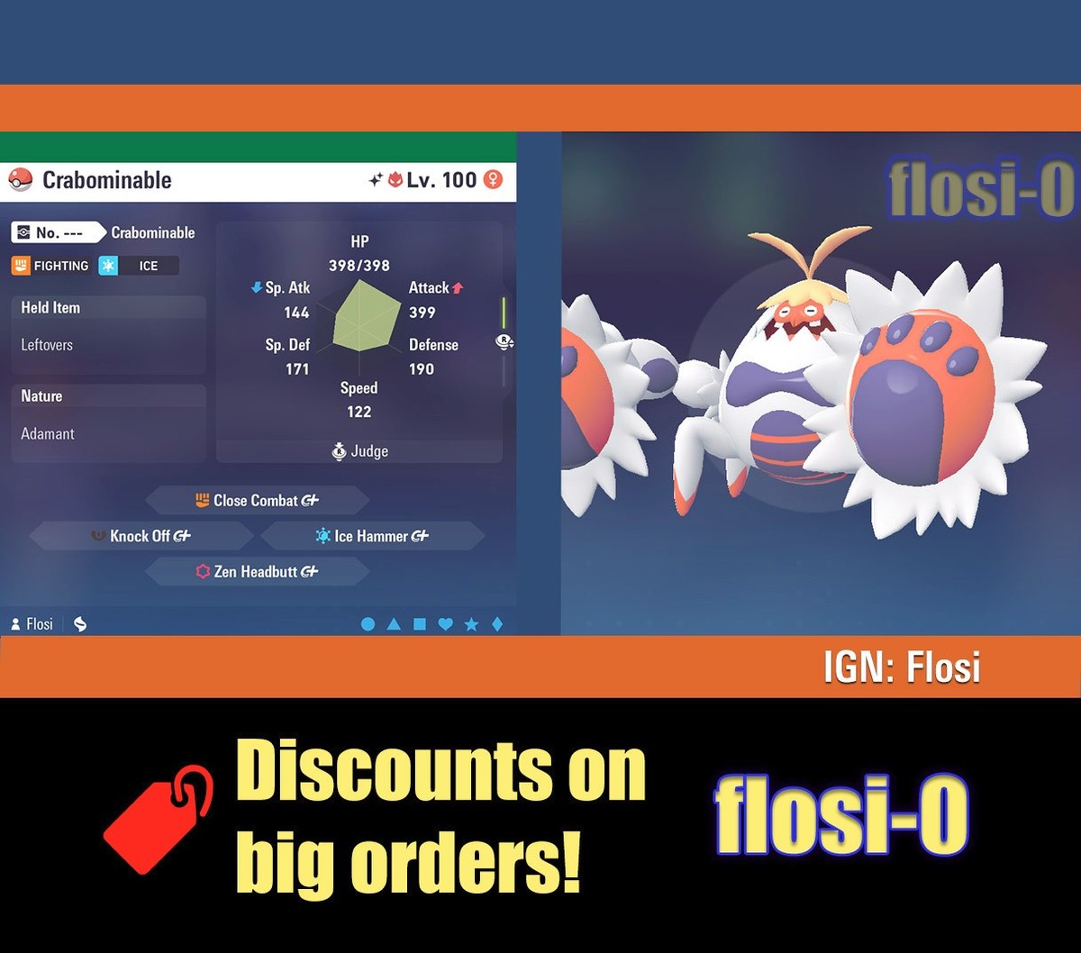 6IV Shiny Crabominable Pokemon Legends ZA (Legends Z-A) | eBay